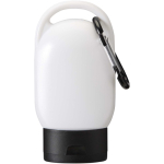 Crema solar FPS30 con mosquetón integrado y aroma a vainilla 30ml color negro tercera vista frontal