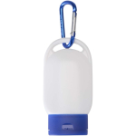 Crema solar FPS30 con mosquetón integrado y aroma a vainilla 30ml color azul segunda vista frontal