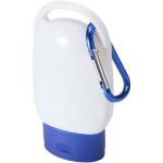 Crema solar FPS30 con mosquetón integrado y aroma a vainilla 30ml color azul