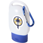 Crema solar FPS30 con mosquetón integrado y aroma a vainilla 30ml color azul
