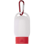 Crema solar FPS30 con mosquetón integrado y aroma a vainilla 30ml color rojo segunda vista frontal