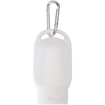 Crema solar FPS30 con mosquetón integrado y aroma a vainilla 30ml color blanco segunda vista frontal