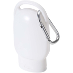 Crema solar FPS30 con mosquetón integrado y aroma a vainilla 30ml color blanco
