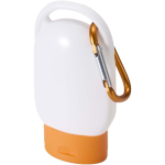 Crema solar FPS30 con mosquetón integrado y aroma a vainilla 30ml color naranja
