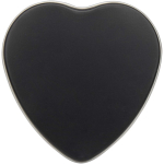 Vela en lata con forma de corazón con aroma a vainilla 40g color negro segunda vista frontal