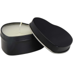 Vela en lata con forma de corazón con aroma a vainilla 40g color negro