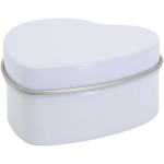 Vela en lata con forma de corazón con aroma a vainilla 40g color blanco segunda vista