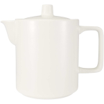 Tetera con dos tazas de cerámica para servicio de té 600ml color blanco segunda vista frontal