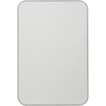 Cargador portátil magnético en aluminio reciclado 10.000 mAh color plateado segunda vista frontal
