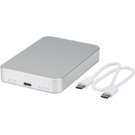 Cargador portátil magnético en aluminio reciclado 10.000 mAh color plateado segunda vista