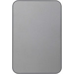 Cargador portátil magnético en aluminio reciclado 10.000 mAh color plateado brillante segunda vista frontal
