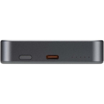 Cargador portátil magnético en aluminio reciclado 10.000 mAh color plateado brillante vista detalle 1
