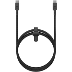 Cable USB-C de nylon trenzado con carga rápida Xtorm 100W color negro segunda vista frontal