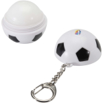 Llavero con bálsamo labial forma de pelota de fútbol FPS15 vainilla color negro