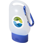 Gel de manos portátil con mosquetón y con aroma cítrico 30ml color azul