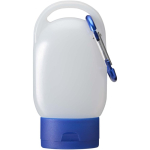 Gel de manos portátil con mosquetón y con aroma cítrico 30ml color azul tercera vista frontal