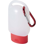 Gel de manos portátil con mosquetón y con aroma cítrico 30ml color rojo