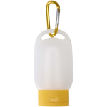 Gel de manos portátil con mosquetón y con aroma cítrico 30ml color amarillo segunda vista frontal