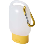 Gel de manos portátil con mosquetón y con aroma cítrico 30ml color amarillo