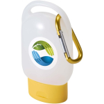 Gel de manos portátil con mosquetón y con aroma cítrico 30ml color amarillo