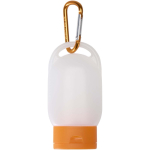 Gel de manos portátil con mosquetón y con aroma cítrico 30ml color naranja segunda vista frontal
