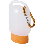 Gel de manos portátil con mosquetón y con aroma cítrico 30ml color naranja