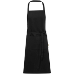 Delantal de algodón con doble bolsillo y tejido 200 g/m2 color negro