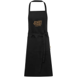 Delantal de algodón con doble bolsillo y tejido 200 g/m2 color negro