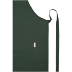 Delantal de algodón con doble bolsillo y tejido 200 g/m2 color verde oscuro vista detalle 1