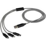 Cable de carga y sincronización 5 en 1 con múltiples conectores color negro segunda vista