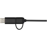 Cable magnético 5 en 1 de hasta 100cm con carga rápida 65W color negro segunda vista frontal