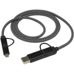 Cable magnético 5 en 1 de hasta 100cm con carga rápida 65W color negro