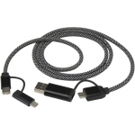 Cable magnético 5 en 1 de hasta 100cm con carga rápida 65W color negro tercera vista