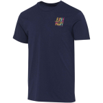 Camiseta unisex manga corta algodón orgánico 160 g/m2 Elevate color azul marino vista impresión serigrafía