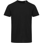 Camiseta unisex manga corta cuello redondo algodón 200 g/m2 Elevate color negro segunda vista frontal