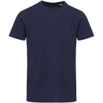Camiseta unisex manga corta cuello redondo algodón 200 g/m2 Elevate color azul marino segunda vista frontal