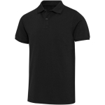 Polo unisex manga corta de algodón con tejido mixto 220 g/m2 Elevate color negro