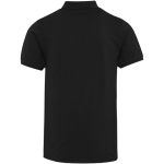 Polo unisex manga corta de algodón con tejido mixto 220 g/m2 Elevate color negro segunda vista trasera