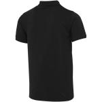 Polo unisex manga corta de algodón con tejido mixto 220 g/m2 Elevate color negro tercera vista trasera