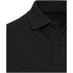 Polo unisex manga corta de algodón con tejido mixto 220 g/m2 Elevate color negro vista detalle 1
