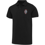 Polo unisex manga corta de algodón con tejido mixto 220 g/m2 Elevate color negro vista impresión serigrafía