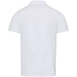 Polo unisex manga corta de algodón con tejido mixto 220 g/m2 Elevate color blanco segunda vista trasera