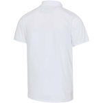 Polo unisex manga corta de algodón con tejido mixto 220 g/m2 Elevate color blanco tercera vista trasera