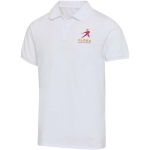 Polo unisex manga corta de algodón con tejido mixto 220 g/m2 Elevate color blanco vista impresión serigrafía