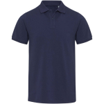Polo unisex manga corta de algodón con tejido mixto 220 g/m2 Elevate color azul marino segunda vista frontal