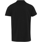 Polo unisex manga corta algodón orgánico certificado 180 g/m2 Elevate color negro segunda vista trasera