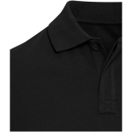 Polo unisex manga corta algodón orgánico certificado 180 g/m2 Elevate color negro vista detalle 1