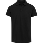 Polo unisex manga corta algodón orgánico certificado 180 g/m2 Elevate color negro segunda vista frontal