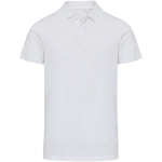 Polo unisex manga corta algodón orgánico certificado 180 g/m2 Elevate color blanco segunda vista frontal