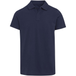 Polo unisex manga corta algodón orgánico certificado 180 g/m2 Elevate color azul marino segunda vista frontal